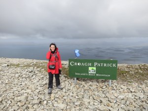 Photo of the author at the summit of Croagh Patrick, September 2013.